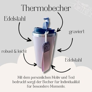Thermobecher personalisiert Geburtsblume Weihnachtsgeschenk Freundin Kaffeebecher mit Name Doppelwandiger Becher graviert Geschenk Kollegin