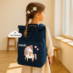 Children&#39;s backpack backpack horse kindergarten backpack with name backpack kindergarten personalized bag for children gift idea daycare child