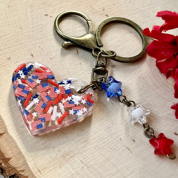 Red White Blue Heart Etsy