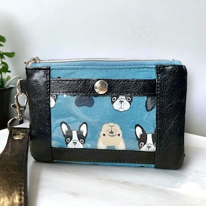 Cartera de identificación con forma de bulldog francés, regalo para mamá bulldog francés