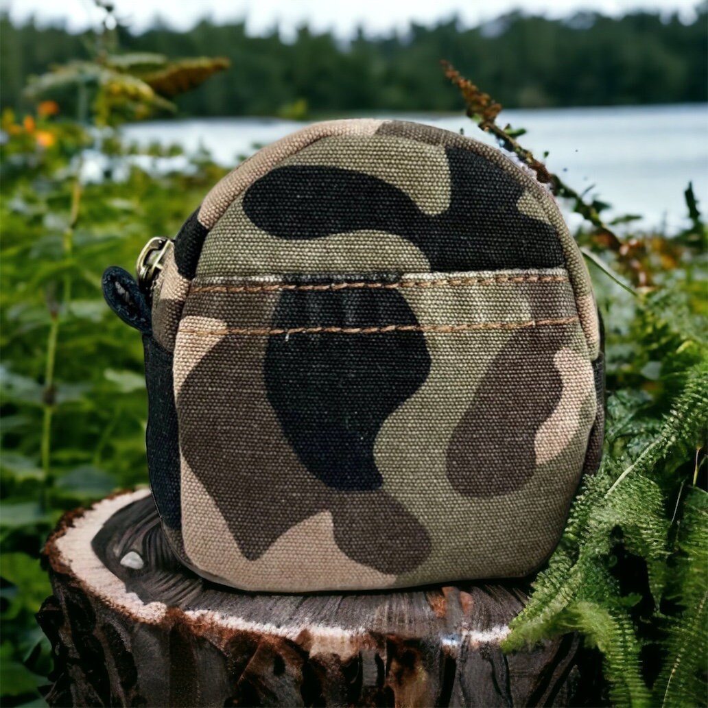 Mini Camo Backpack Coin Purse: Handmade Lip Balm Holder 