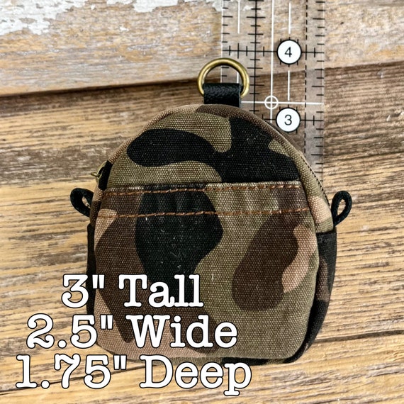 camo mini backpack keychain Mini Camo Backpack Coin Purse: Handmade Lip Balm Holder Keyring