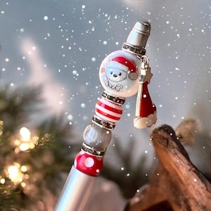 Christmas Beaded Pen, Holiday Pen, Cute Secret Santa Gift, Stocking Stuffer, Gift for Teacher, Gift Exchange