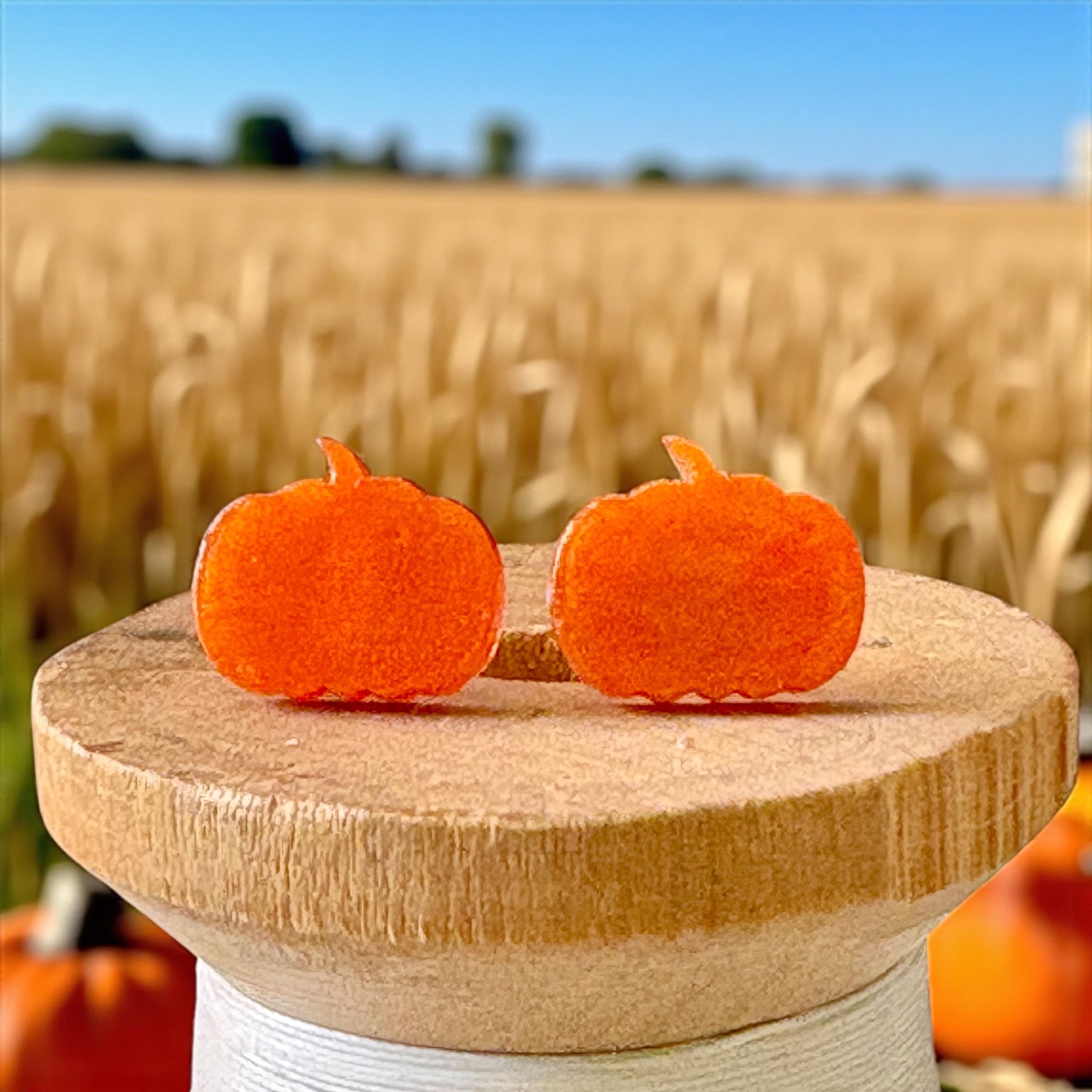 パンプキンとゴーストのハロウィンスタッドピアス、2ペアセット - Etsy