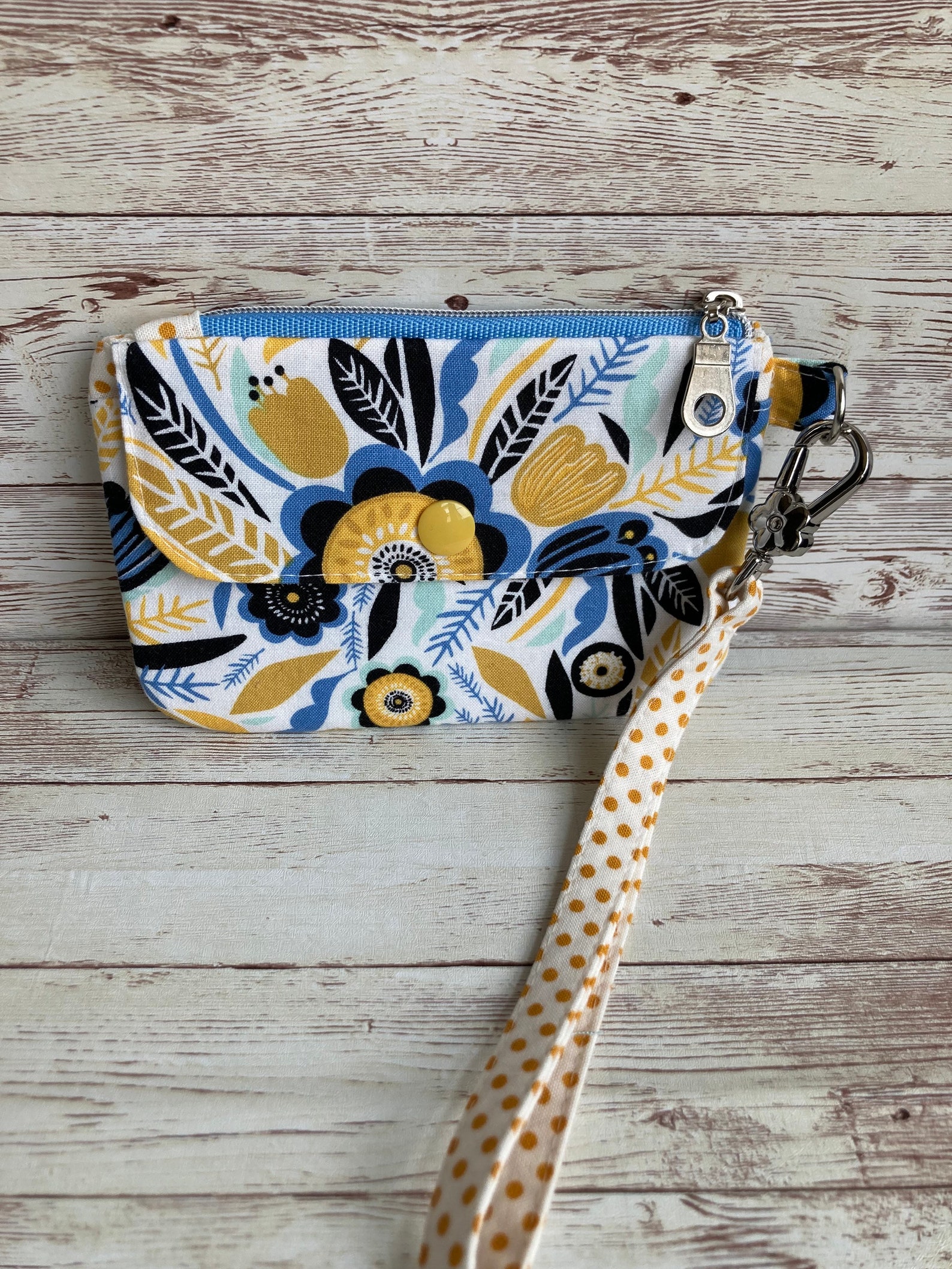 Cute Floral Mini Wristlet Wallet Etsy