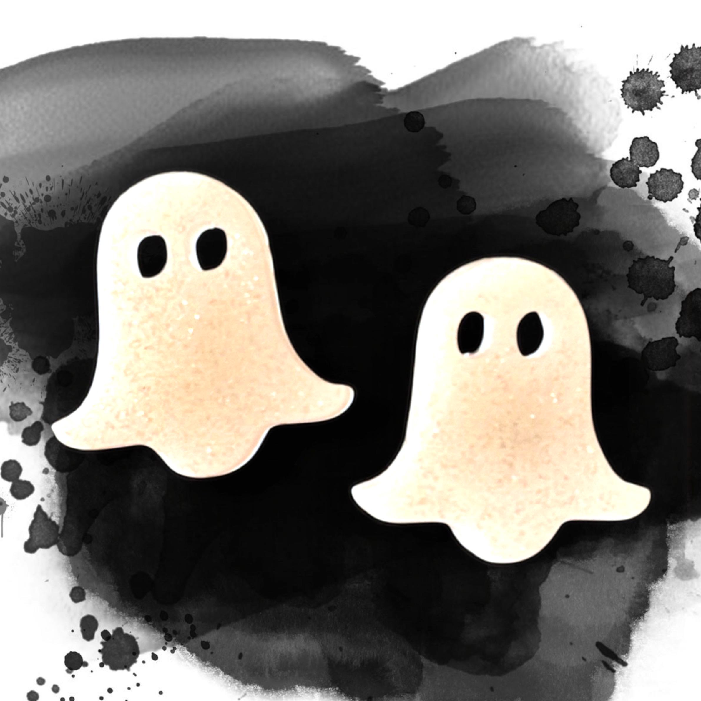 パンプキンとゴーストのハロウィンスタッドピアス、2ペアセット - Etsy