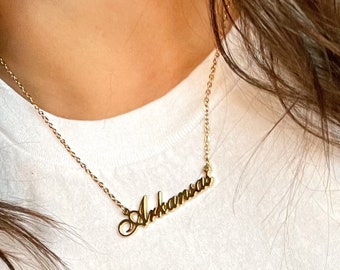 Arkansas Necklace, University of Arkansas, Arkansas Razorbacks, College Student Gift, College Merch, Graduation Gift for Her, Home Necklace