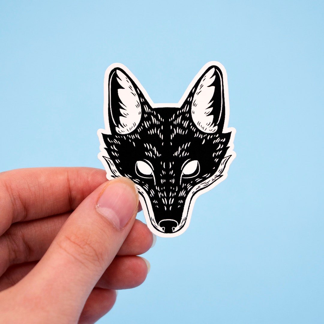 Mythical Fox Sticker / Waterproof Fox Sticker / Black Fox Sticker ...