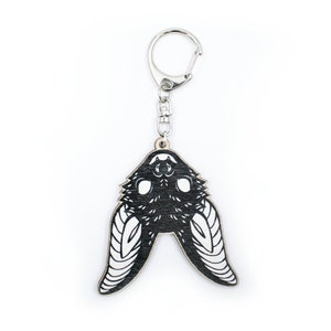 Wooden Bat Keychain / Black Bat Keychain / Wooden Bat Keyring / Eco-Friendly Birch Plywood