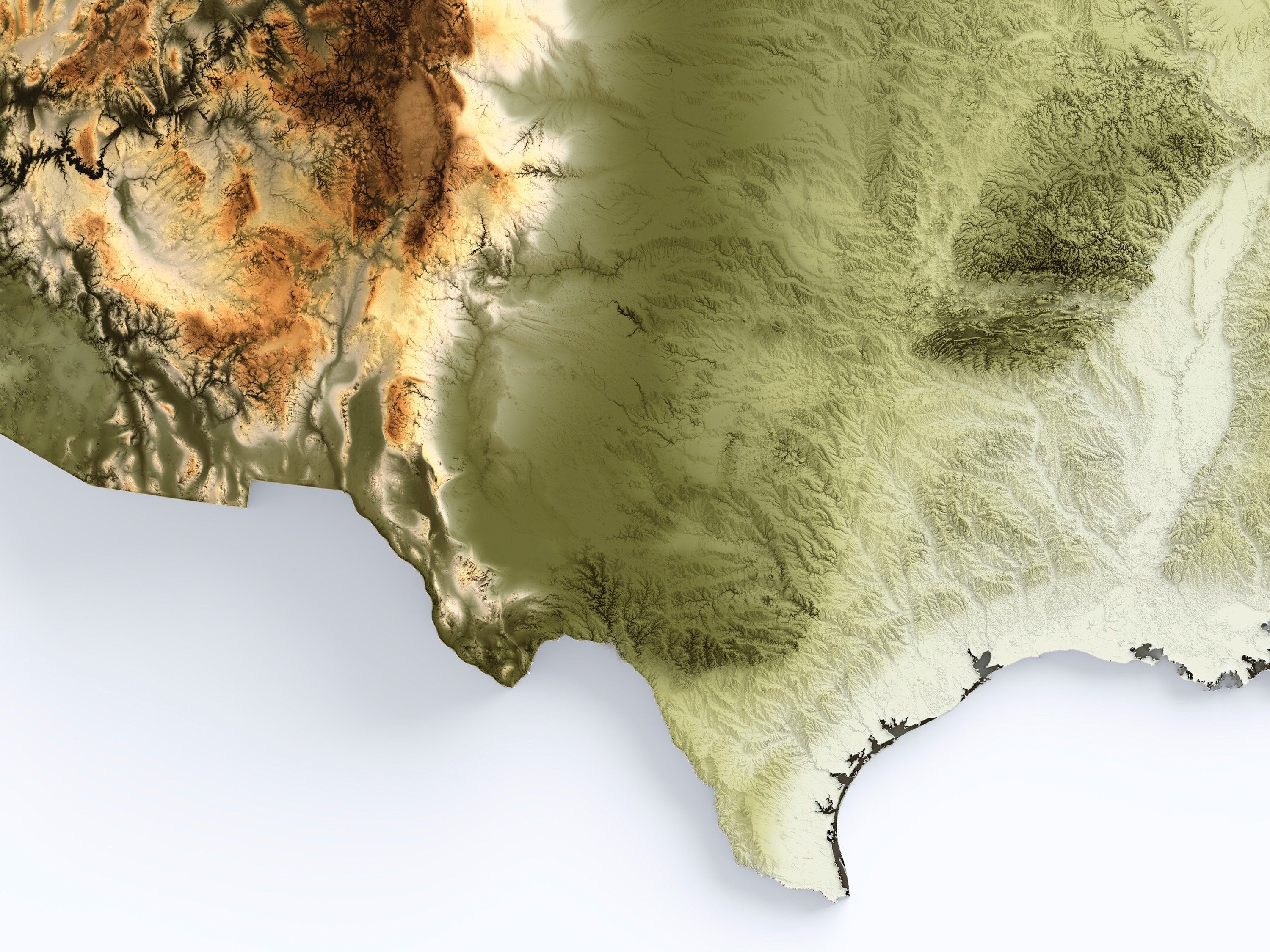 United States Of America Elevation Map Geo 2D Poster Shaded Relief Map Il Fullxfull.4122043410 2xfb 