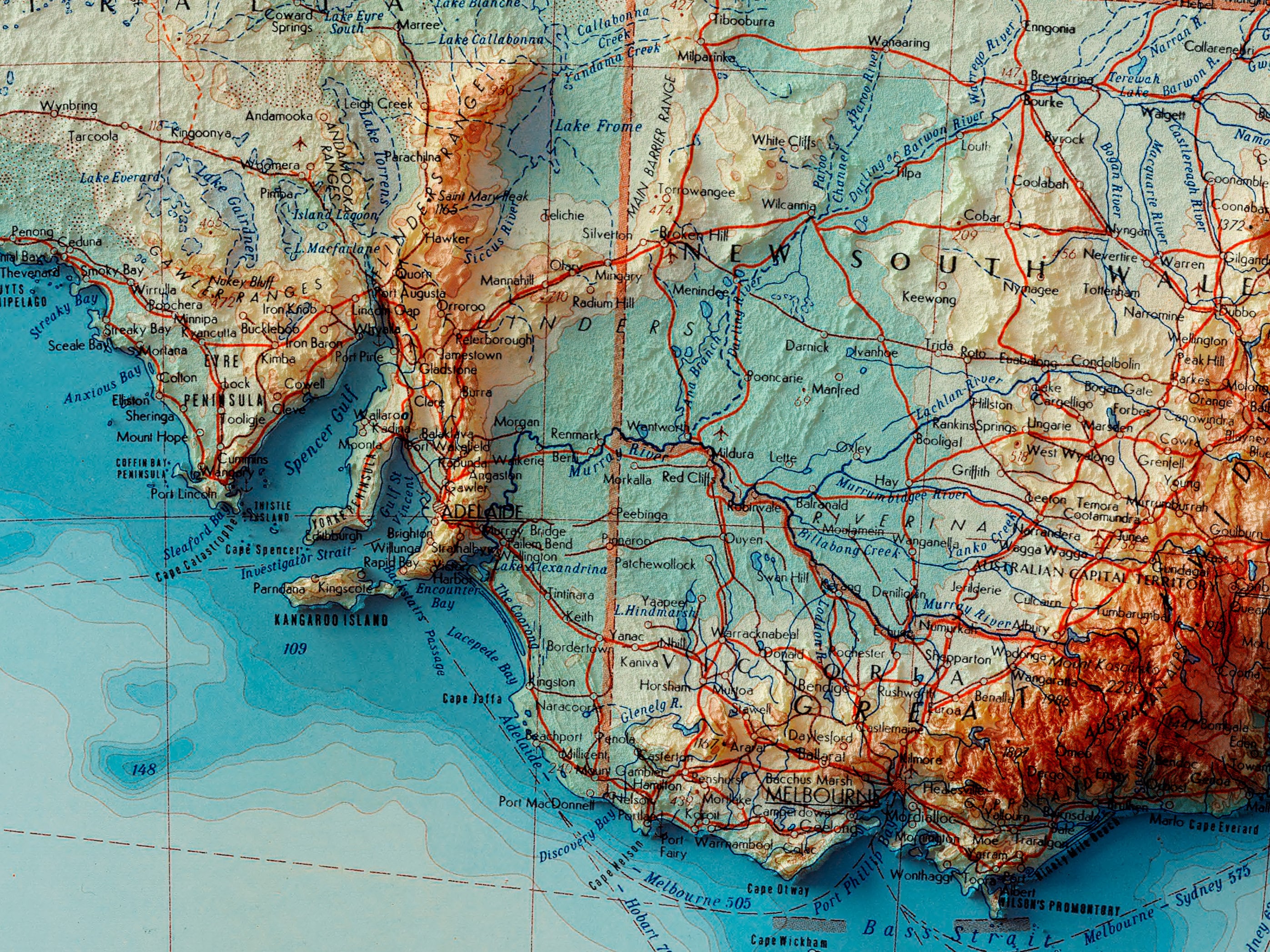 Topo Map Of Australia