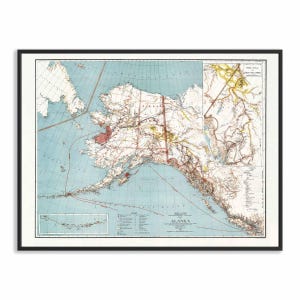 Alaska (USA) Topographic Map 1898 - Restored Historical Map Print