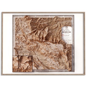 Carte topographique du Gran Sasso d'Italie (Italie) de 1887 - carte en relief ombragé affiche 2D, décoration murale beaux-arts, impression cadeau vintage, voyage géographie