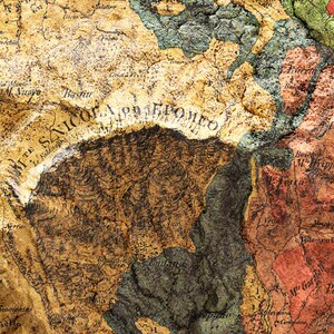 Ischia Italy Geological Map of 1873 2D Poster Shaded Relief Map, Fine Art Wall Decor, Vintage Gift Print, Geography Travel Art image 5