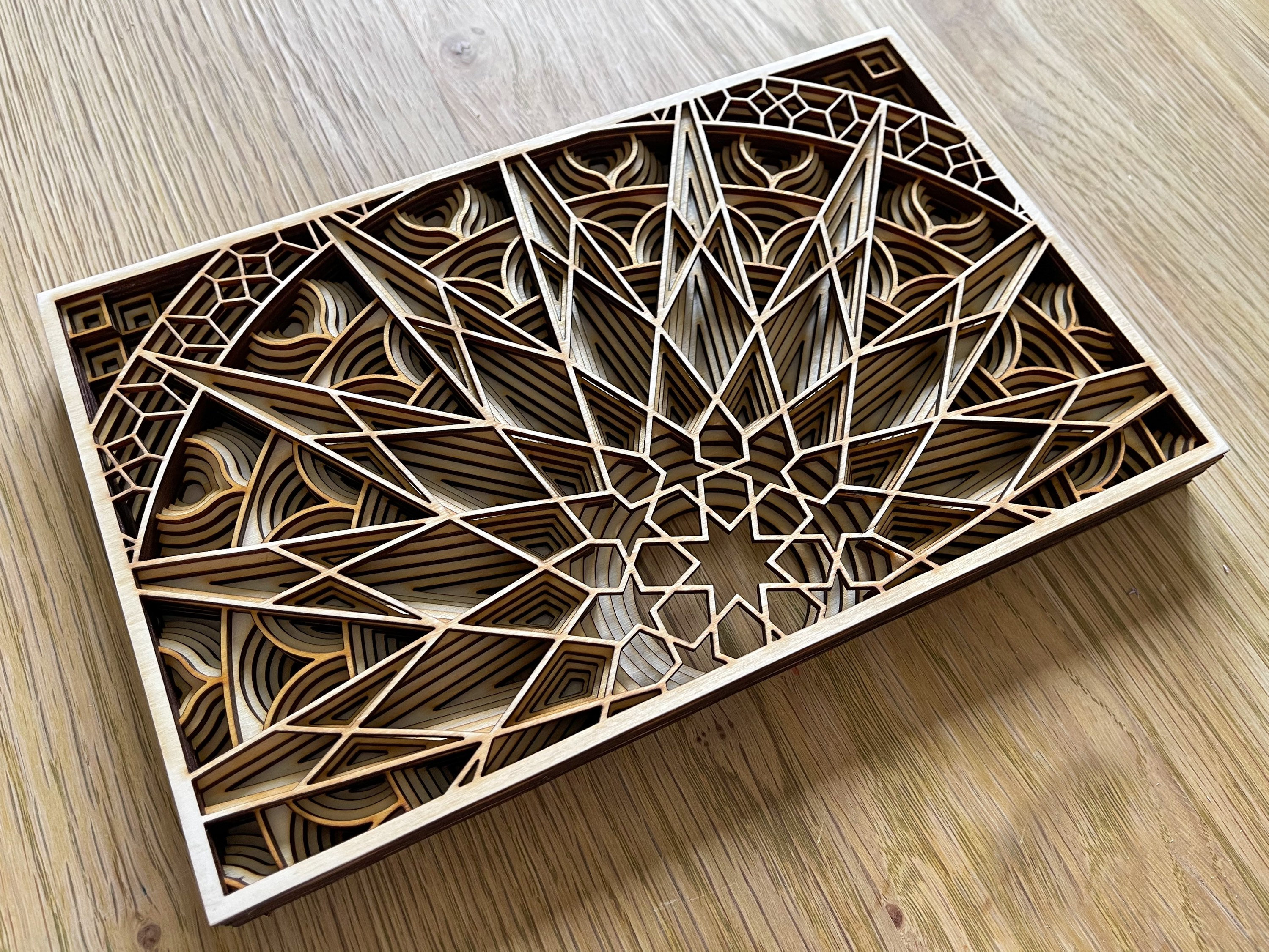 Multi layer mandala wooden art Etsy