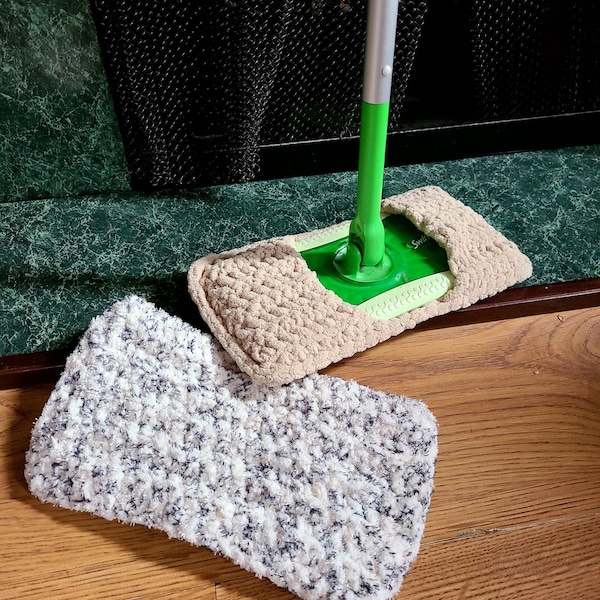 CROCHET PATTERN, Floor Sweeper Cover, Swiffer Crochet Cover Pattern, Cleaning Cloth, Duster, Crocheted Mop Cover, Reusable Mop Cover