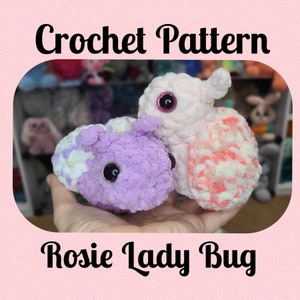CROCHET PATTERN, Rosie Lady Bug, Lady Bug Crochet Pattern, No Sew Pattern,Spring Toy, Ladybug amigurumi pattern