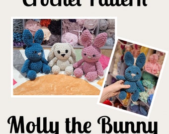 CROCHET PATTERN, Bunny, Molly the Bunny, Bunny Crochet Pattern, Crocheted Bunny, Easter Toy, Easter Crochet, Bunny Plush, Toy Bunny, Pattern