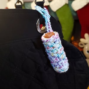 CROCHET PATTERN, Lip Balm Holder, Chapstick Holder, Lip Balm Cozy Crochet Pattern