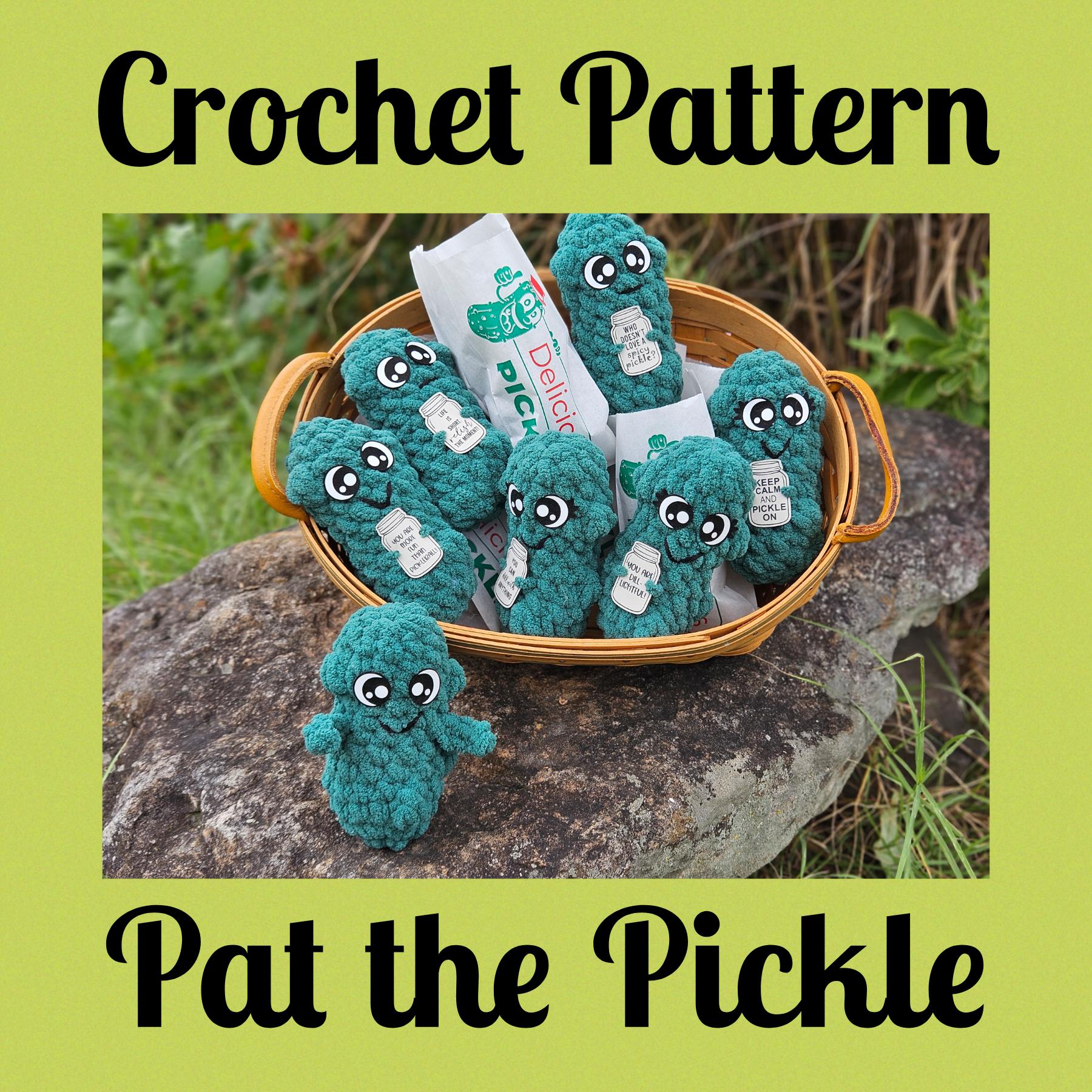 32 Pickle Crochet Patterns for Amigurumi, Keychains, Ornaments, and Plushies 23 Pat the Pickle Crochet Pattern: Beginner Friendly