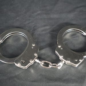 Real Police Double Lock Handcuff Comes with Two Keys, Unique Collection, Gifts for Men, Military, Servicemen, Graduation, Security