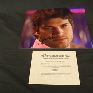 Real Hand Signed Autographed Ashton Kutcher, Beautiful 8x10 Photo w/ Holo COA, wall art, Home decor Gifts for Her, couple gift