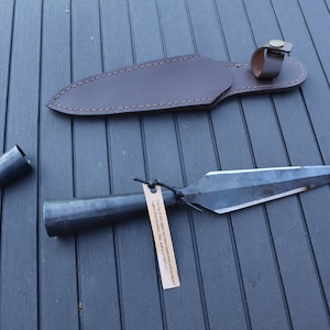 High Carbon Steel Quenched Harden Razor Sharp Spear Head, Coal Forged Viking Hunting Spear Head, Next Day Shipping Out of NY