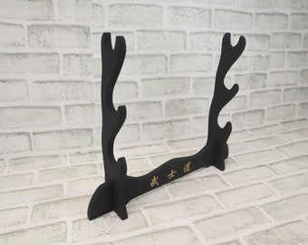 3 Tier Stand  Table Top Rack for Home Display Matte Black Finish, Gifts, Martial Arts, Decor