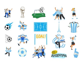 Football, Argentina, World Cup SVG Jpeg PNG | Files for Cricut | Silhouette, Clipart, Instant Download, Digital Download