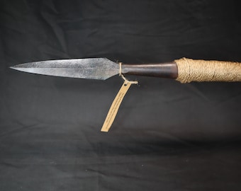 Handmade Vintage Wall Decor Spear, Real High Carbon Steel 68" Spear, Functional Medieval Inspired Historical Spear