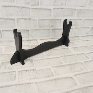 12&quot; Decorative Table Stand for Katana in Black Wooden One Tier, Gift for Collector&#39;s, Sword Enthusiast
