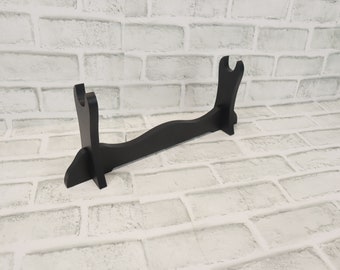 12" Decorative Table Stand for Katana in Black Wooden One Tier, Gift for Collector's, Sword Enthusiast