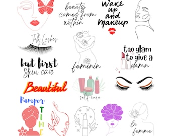 Self Care Feminin Skin Care SVG, | Cut Files | SVG PNG | Files for Cricut | Silhouette, Clipart, Instant Download, Digital Download