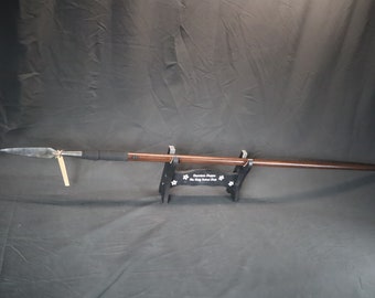 Sharp 68" Halloween Cosplay Spear,  Leather Wrapped, High Carbon Steel Quenched Harden Spear, Christmas Gifts for Him and Her, Wall Art