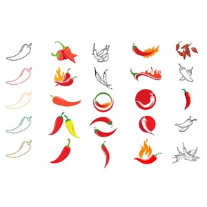 Red Hot Chili Pepper SVG, PNG, JPEG, Cut Files, Files for Cricut, Silhouette, Clipart, Decor