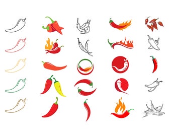 Red Hot Chili Pepper SVG, PNG, JPEG, Cut Files, Files for Cricut, Silhouette, Clipart, Decor