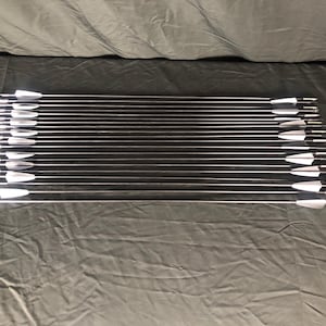 Handcrafted 20x Arrow combo, 31.5&quot; Arrows for 30-40Lbs Bows, Sharp Practice and Food Gathering 6MM Arrows, Next Day Shipping Out of NY