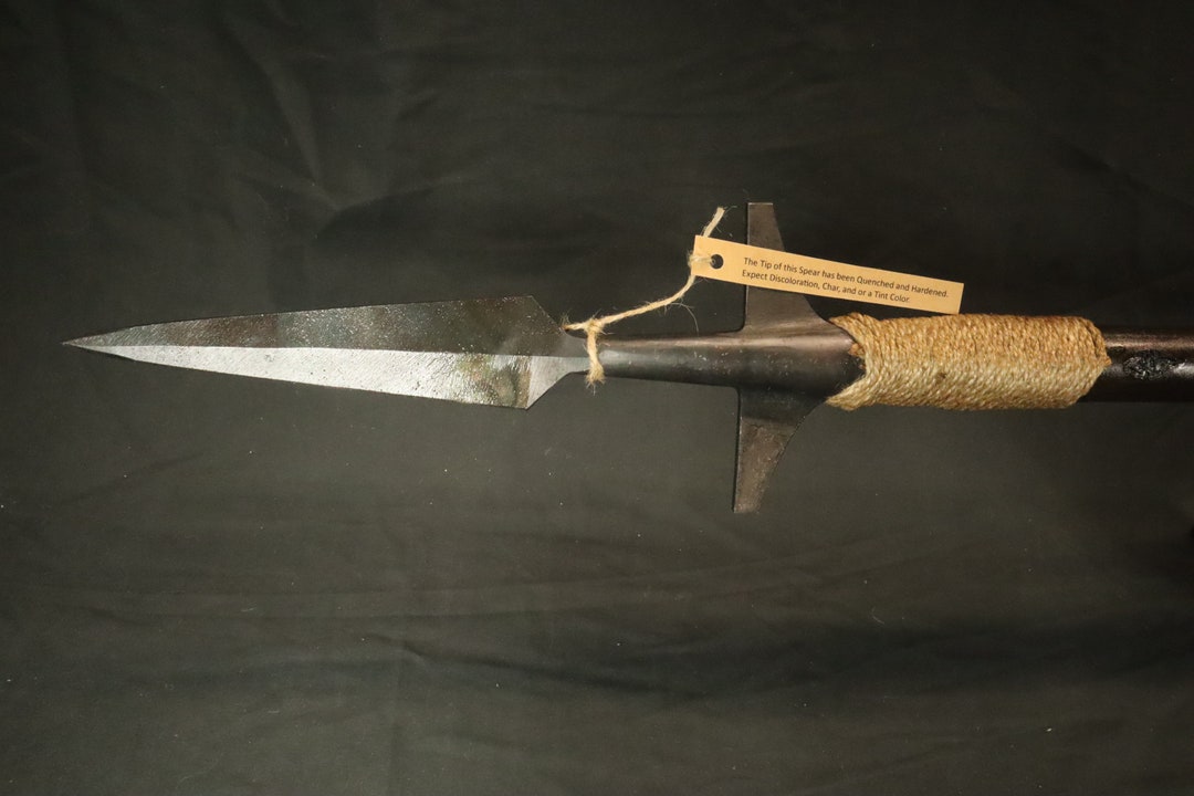 RARE Handcrafted 70" Boar Spear, High Carbon Steel Quenched Harden ...
