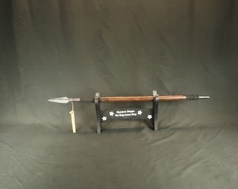 Perfect Christmas Gifts, REAL Authentic Handmade Spear, Fully Completed 34" Short Spear, Butted Capped High Carbon Steel Spear