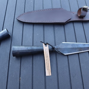 Hand forged Medieval Viking Age Spearhead, Double Side Blade, High carbon steel Quench Harden Head