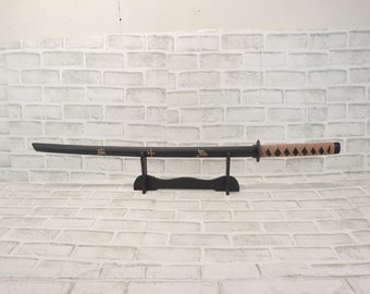 40" Black Wooden Daito Bokken Katana Sword Martial Arts Practice Samurai Kendo 