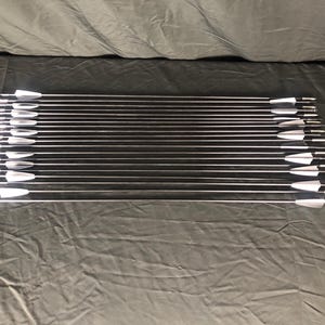 Handcrafted 20x Arrow combo, 31.5" Arrows for 30-40Lbs Bows, Sharp Practice and Food Gathering 6MM Arrows, Next Day Shipping Out of NY