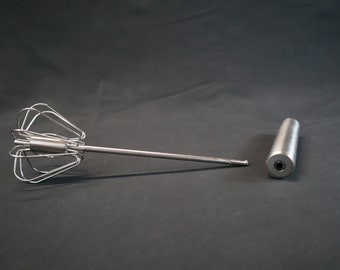 Whisk Blender Hand Push in Stainless Steel Eggbeater, Mixer and Sterrir, Baking and Cooking Tool