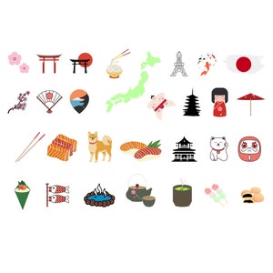 Japon SVG Conception de la culture japonaise | Couper des fichiers | PNG SVG | Fichiers pour Cricut | Silhouette, clipart, téléchargement immédiat, téléchargement numérique