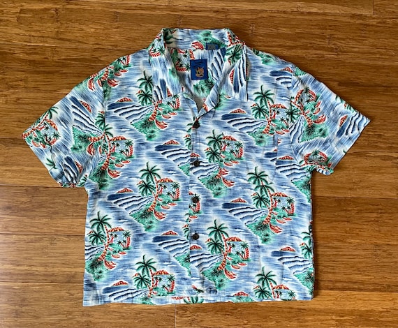 Blue Pineapple Connection Pacific Islander Shirt - image 1