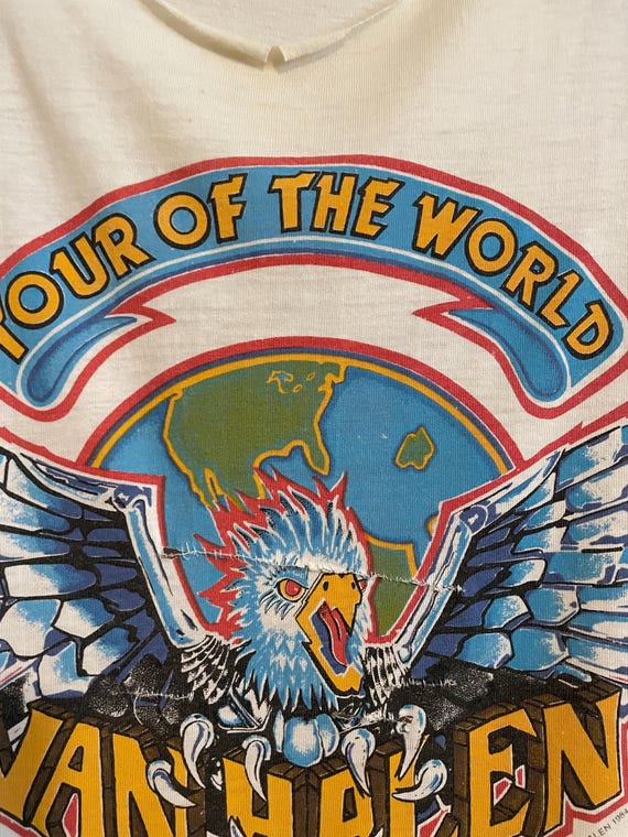 1984 Van Halen thrashed tee View 3