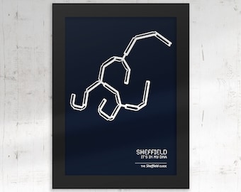Sheffield Park Hill Flats DNA Art Print: Modern Home Decor