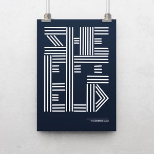 Sheffield Typography Art Print: Steel City Home Decor