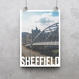 PARK SQUARE SHEFFIELD Impression d&#39;art, affiche de décoration intérieure Sheffield Destination, impression d&#39;art mural, encadré ou non au format A4, A3 ou A2