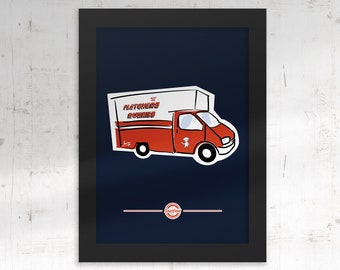 Fletchers Van Sheffield Art Print: Retro History Poster